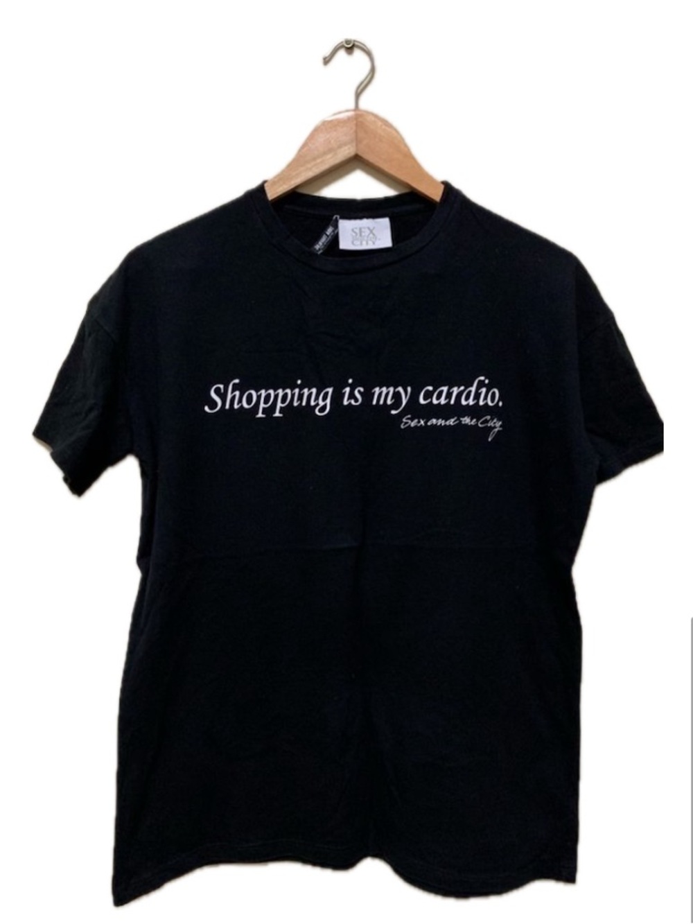 🛍️ Sex and The City Iconic Vintage ‘Shopping Is My Cardio' Graphic Tee
